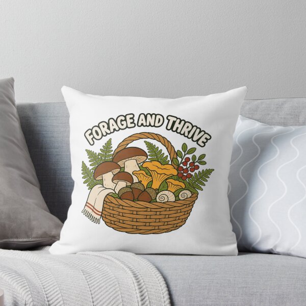 Item preview, Forage and Thrive Mushroom Basket Sticker - Goblincore Foraging	 designed and sold by LearnFunStore.
