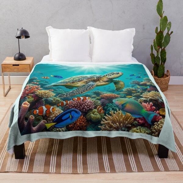 Item preview, Sea turtle, coral reef, ocean designed and sold by design-rebell.