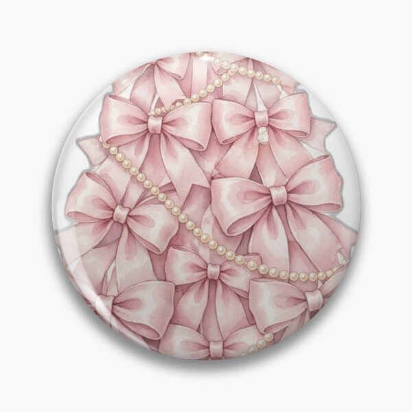 Item preview, Coquette Bow Tree - Christmas Tree Made of Pink Satin Bows and Pearls - Girly Pink Christmas Design - Coquette Holiday Gift Art designed and sold by Foriart.