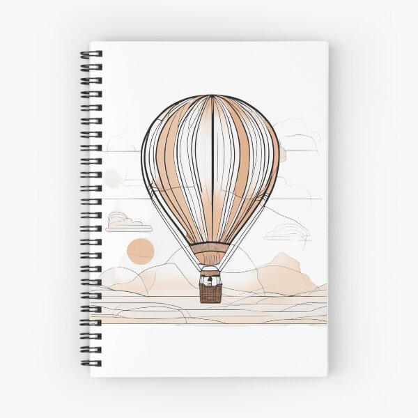 Item preview, Hot Air Balloon - Minimal Single-line Art designed and sold by Hidamari's SHOP.