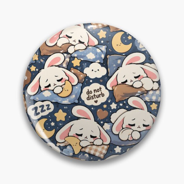 Item preview, Nap Mode Bunny Pattern — Sleepy Kawaii Seamless Repeat designed and sold by Visual Dept..