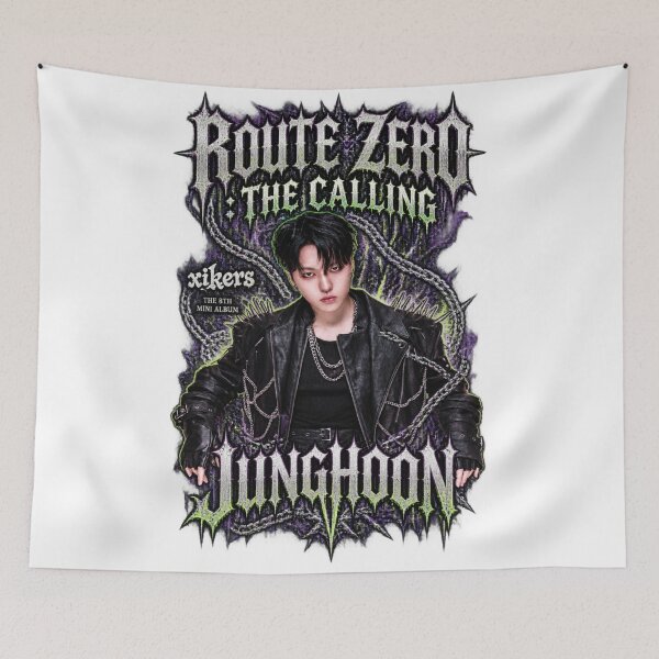 Item preview, Junghoon Xikers Route Zero Grunge Spike Typography designed and sold by Valeree Store.