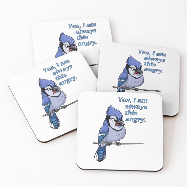 Item preview, Yes I Am Always This Angry Blue Jay – Funny Angry Bird Grumpy Mood Humor Gift designed and sold by Luminari Creations.