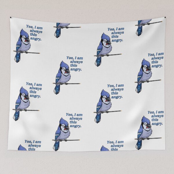 Item preview, Yes I Am Always This Angry Blue Jay – Funny Angry Bird Grumpy Mood Humor Gift designed and sold by Luminari Creations.
