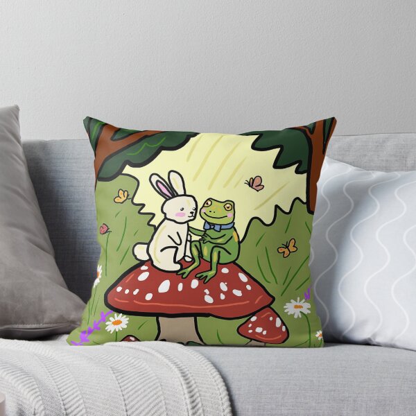 Item preview, Cute Rabbit Frog Couple Woodland Nature designed and sold by DannyValeriano.