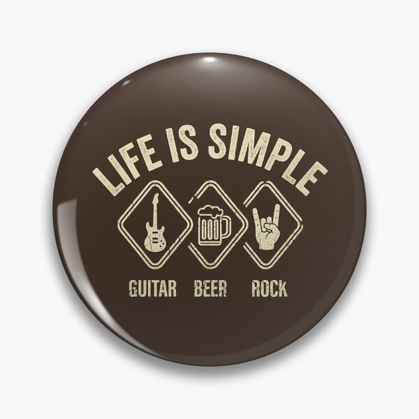 Item preview, Life Is Simple Guitar Beer Minimalist Rock designed and sold by LV-creator.