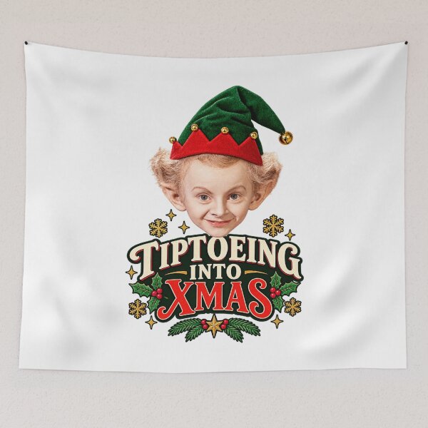 Item preview, Tiptoe Tiptoeing into Christmas Jumper Sweater Creepy Little Guy Shush Elf Rumpeltiltskin Funny  designed and sold by w1ckerman.