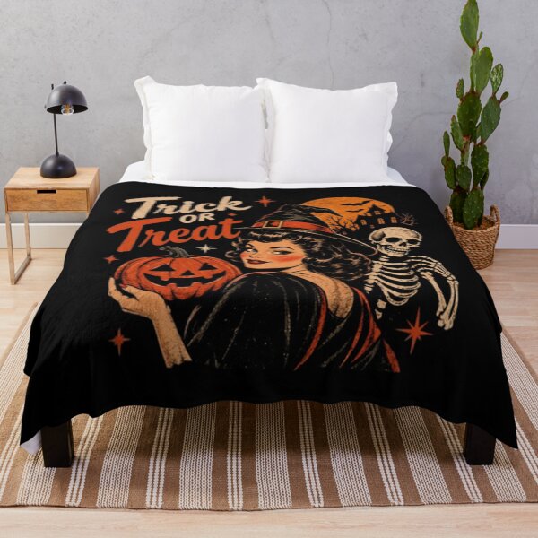 Item preview, Halloween Witch Skeleton , Retro Pumpkin Graphic designed and sold by Tonkhawartwork.