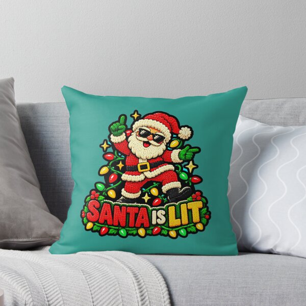 Aperçu de l'œuvre Santa Is Lit Père Noël Dab et Guirlandes créée et vendue par LV-creator.