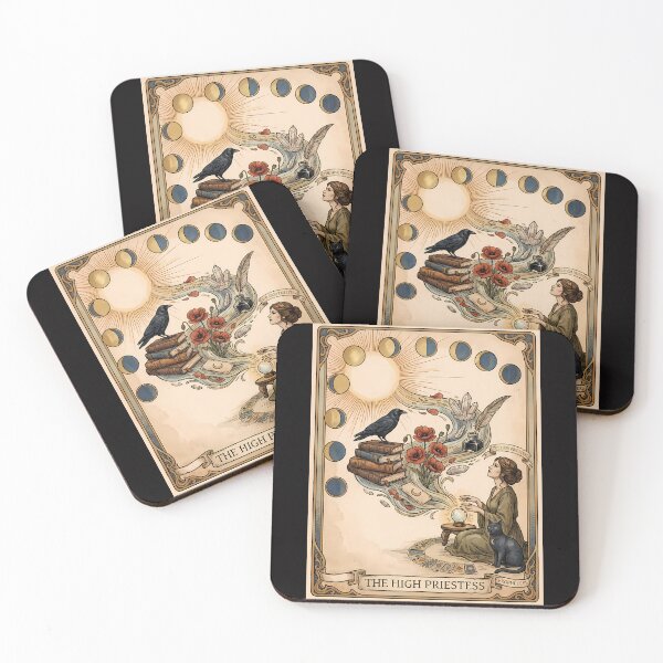 Item preview, The High Priestess Tarot Vintage Mystic Art designed and sold by PurrfectHome.