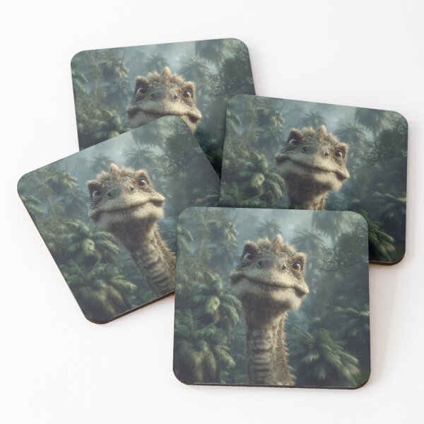 Item preview, Cute Smiling Dinosaur in Prehistoric Jungle designed and sold by AJ Lab.