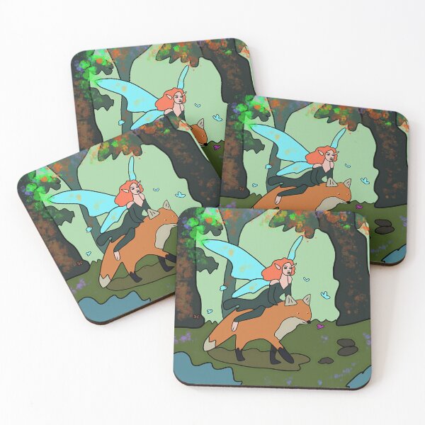 Item preview, Fantasy Fairy Riding Fox Enchanted Woodland designed and sold by DannyValeriano.