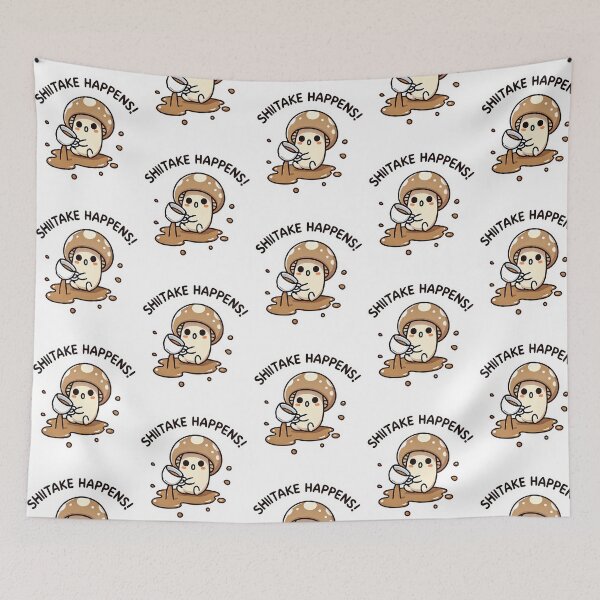 Item preview, Shiitake Happens (Coffee) designed and sold by read-jetta.