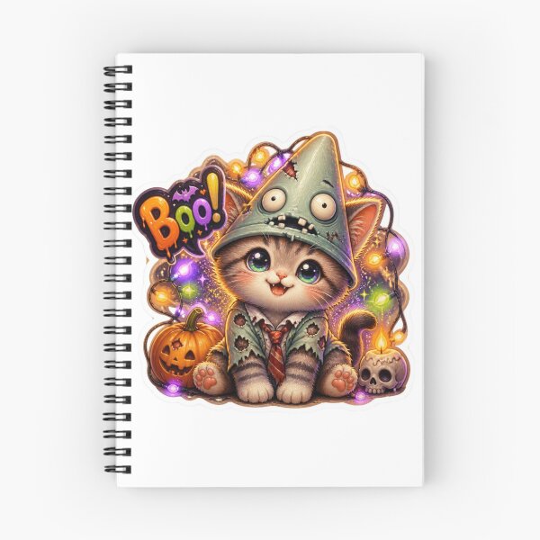 Item preview, Cute Zombie Cat Halloween Boo Undead Kitten Pumpkin Costume designed and sold by BonnieGlam13.