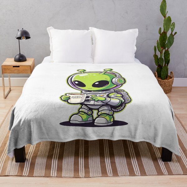 Item preview, Cute Alien Drinking Coffee Outer Space designed and sold by poell7072.