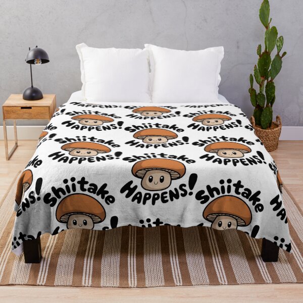 Item preview, Shiitake Happens Cute Mushroom Pun designed and sold by read-jetta.