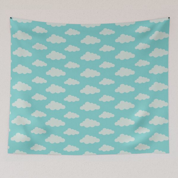 Item preview, Cute Clouds Seamless Pattern On Blue Background designed and sold by prapapon.