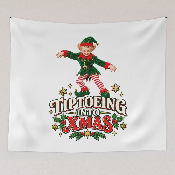 Item preview, Tiptoe Tiptoeing into Christmas Jumper Sweater Creepy Little Guy Shush Elf Rumpeltiltskin Funny  designed and sold by w1ckerman.