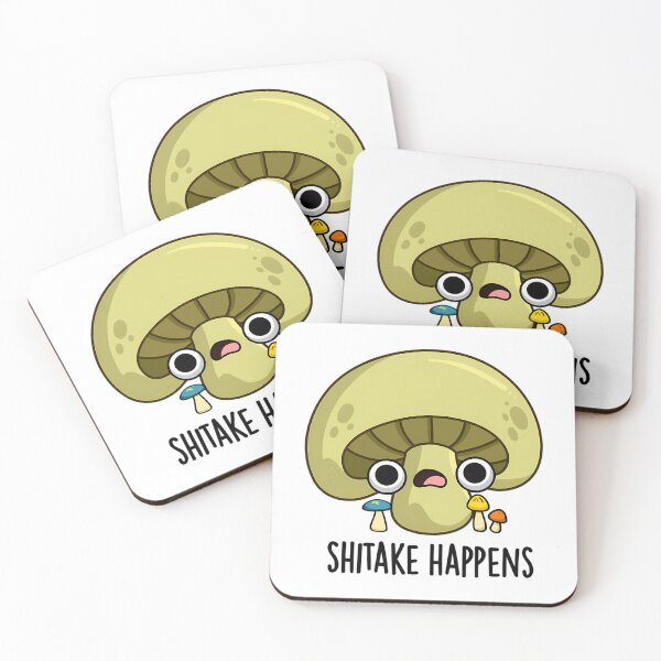 Item preview, Shitake Happens Funny Mushroom Puns designed and sold by read-jetta.