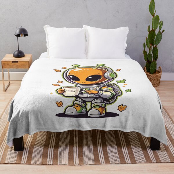 Item preview, Cute Alien Drinking Coffee Outer Space designed and sold by poell7072.