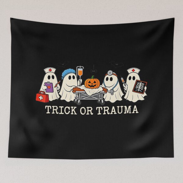 Item preview, Halloween Medical Ghosts With Pumpkin Patient designed and sold by Jone Cham.