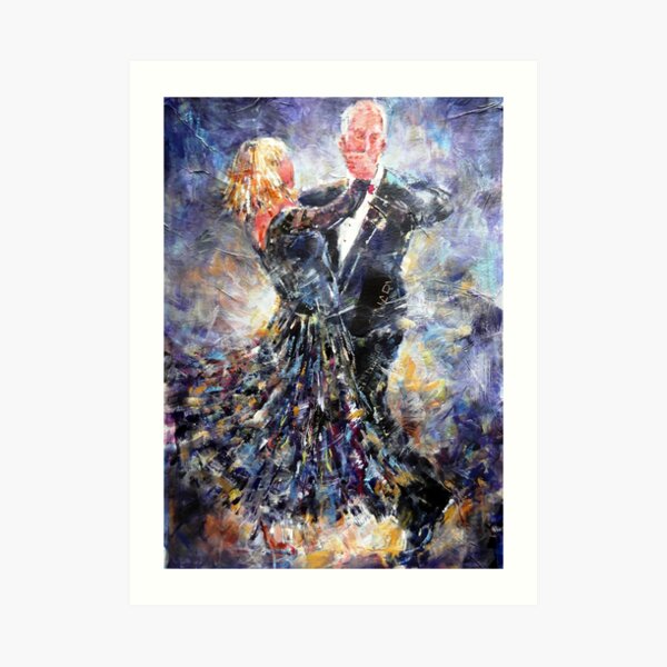 Ballroom Dancing Art Gallery - Elegant Couple Art Print