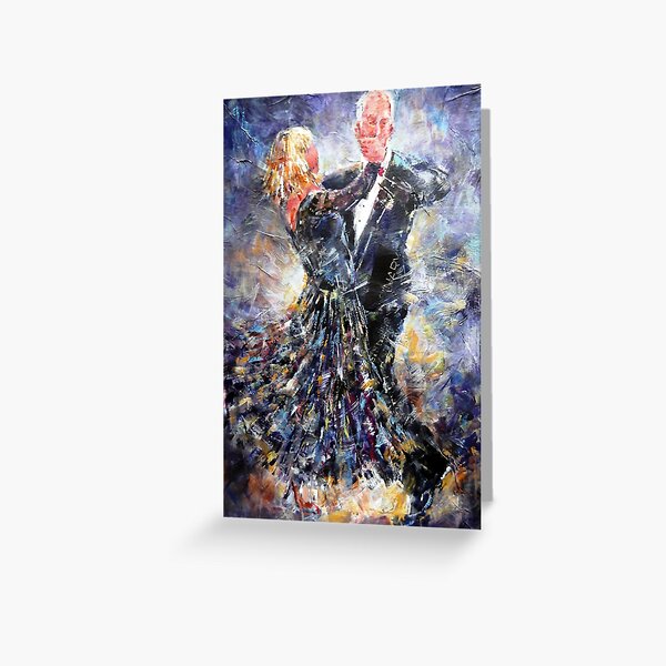 Ballroom Dancing Art Gallery - Elegant Couple Greeting Card