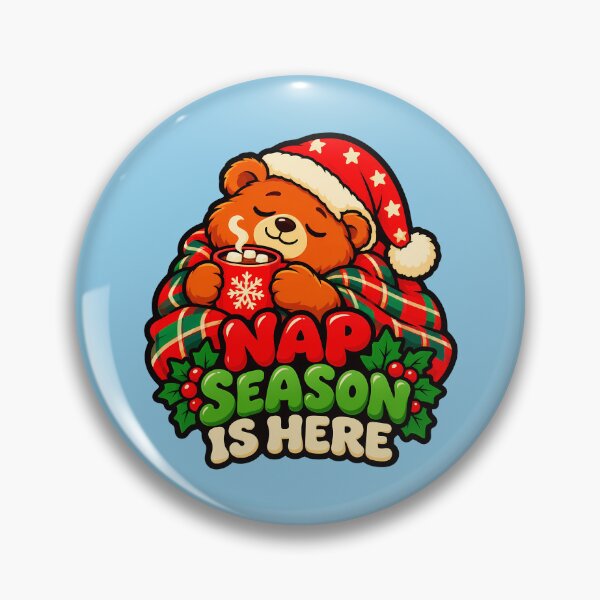 Item preview, Nap Season Is Here Sleeping Bear in a Christmas Hat designed and sold by LV-creator.