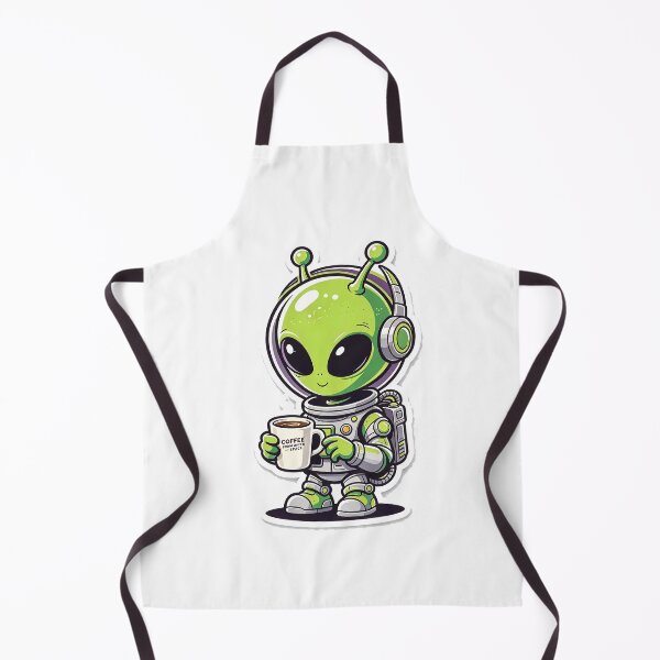 Item preview, Cute Alien Drinking Coffee Outer Space designed and sold by poell7072.