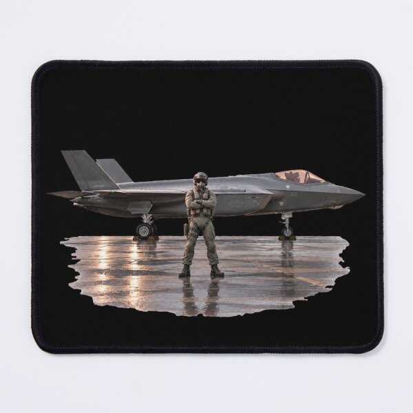 Item preview, Fighter Jet and Pilot on Tarmac - Patriotic Series designed and sold by Mission Ready.