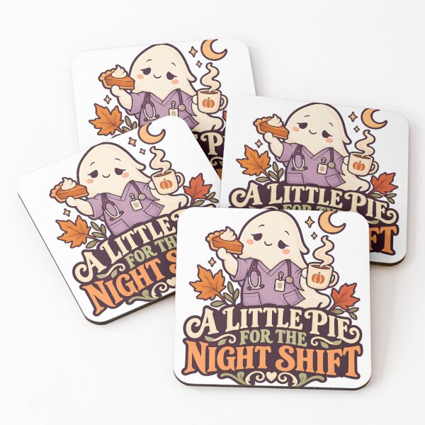 Item preview, Night Shift Nurse Ghost Sticker - A Little Pie designed and sold by TeeVex.