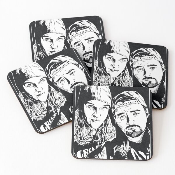 Item preview, JAY and SILENT BOB (Black and White) designed and sold by FamousWeirdosRB.
