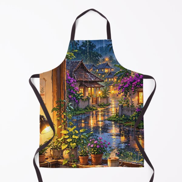 Item preview, Cozy Rainy Evening in Tropical Village designed and sold by Curio Meridian.