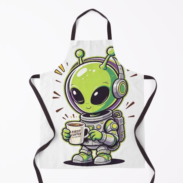 Item preview, Cute Alien Drinking Coffee Outer Space designed and sold by poell7072.
