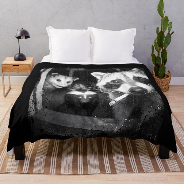 Item preview, Smoking Raccoon With Opossum and Skunk designed and sold by Jone Cham.