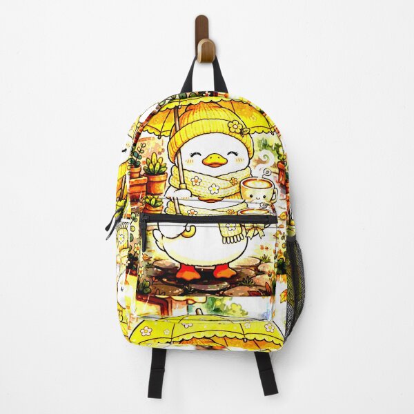 Item preview, Duck Autumn Umbrella Yellow Brown Rain Cute Cozy Adorable designed and sold by AstronautMerch.