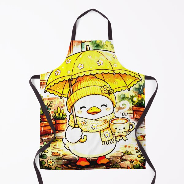 Item preview, Duck Autumn Umbrella Yellow Brown Rain Cute Cozy Adorable designed and sold by AstronautMerch.