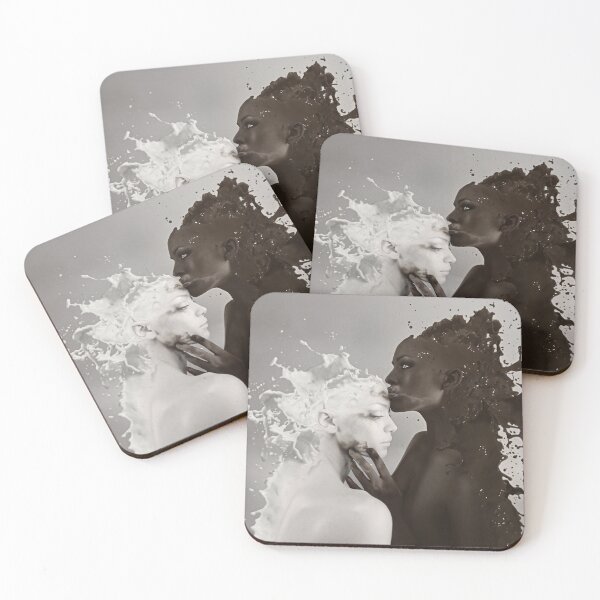 Item preview, Black And White Liquid Splash Dual Portrait designed and sold by Vizerskaya.