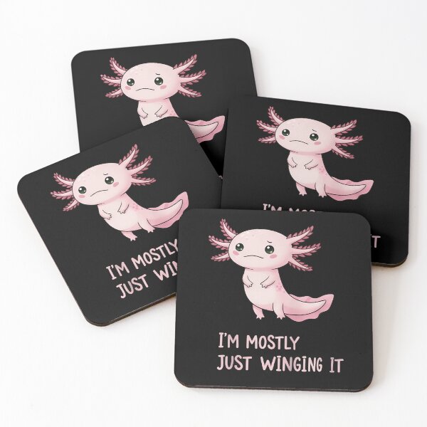 Item preview, Mostly Just Winging It Design – Cute Axolotl Art designed and sold by Luminari Creations.