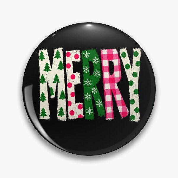 Item preview, Distressed Christmas Lettering with Pink Gingham designed and sold by RannaHile.