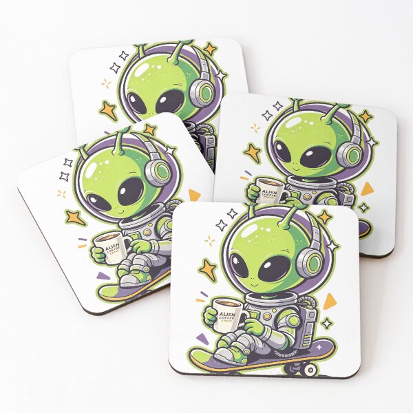 Item preview,  Alien Drinking Coffee Outer Space designed and sold by poell7072.