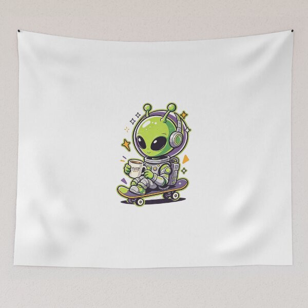 Item preview,  Alien Drinking Coffee Outer Space designed and sold by poell7072.