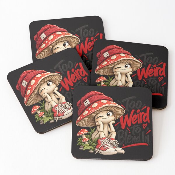 Item preview, Too Weird to Blend In – Funny Mushroom Art designed and sold by Tadeusz1.