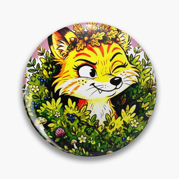 Item preview, Naughty Fox Winking Bush Forest Mushrooms Flowers Tender Funny designed and sold by AstronautMerch.