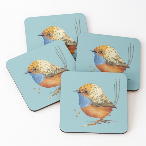 Item preview, Vintage Southern Emu Wren Vibrant Australian Bird designed and sold by Karin Taylor.