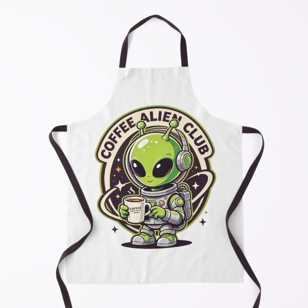 Item preview, Cute Alien Drinking Coffee Outer Space designed and sold by poell7072.