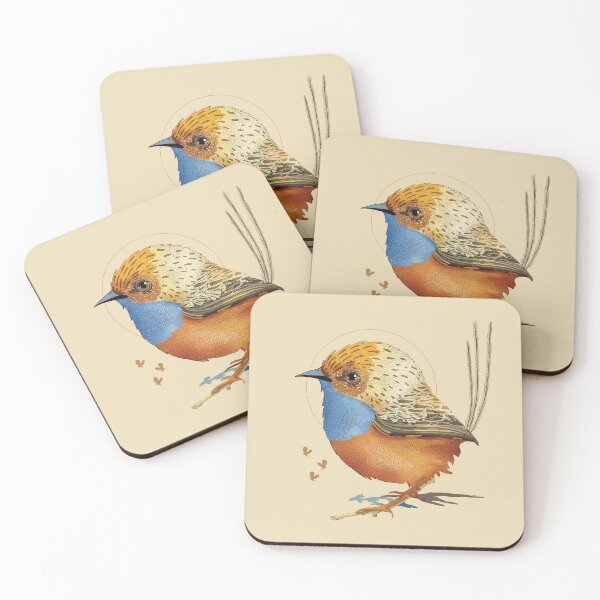 Item preview, Vintage Southern Emu Wren Vibrant Australian Bird designed and sold by Karin Taylor.