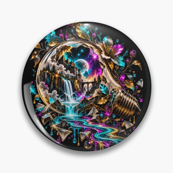 Item preview, Shattered Dreamscape – Surreal Light Bulb Fantasy Art designed and sold by Personiq Kaleido.