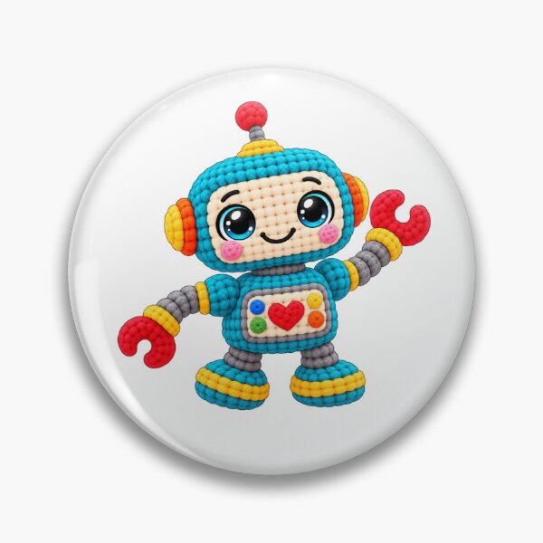 Item preview, Amigurumi - Crochet Cute Kawaii Robot designed and sold by Myra365Art.