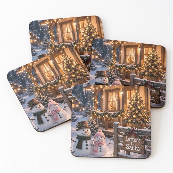 Item preview, Magical Christmas Cottage Snowmen Letters To Santa designed and sold by Ela Art Space .